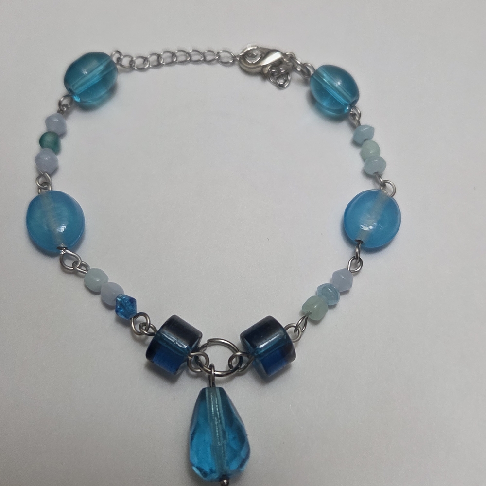 Blue Beaded Bracelet